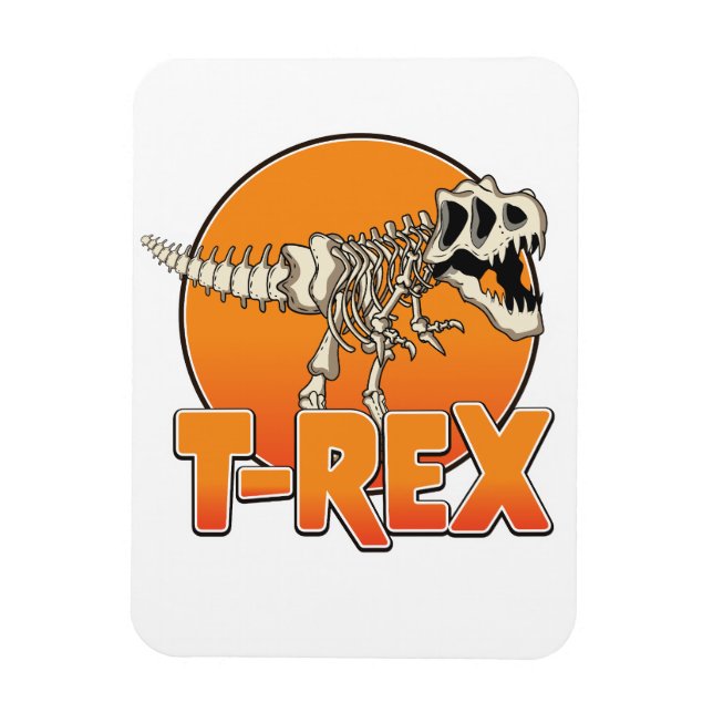 T-REX cartoon logo Magnet (Vertical)