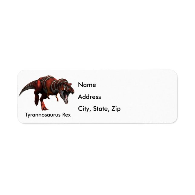 T-Rex Charge Return Address Label (Front)