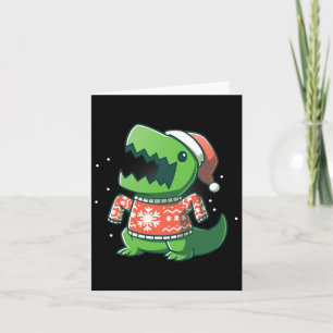 T-rex Christmas Fun Dinosaur Ugly Saurus  Card