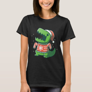 T-Rex Christmas Fun Dinosaur Ugly saurus T-Shirt