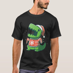 T-Rex Christmas Fun Dinosaur Ugly saurus T-Shirt
