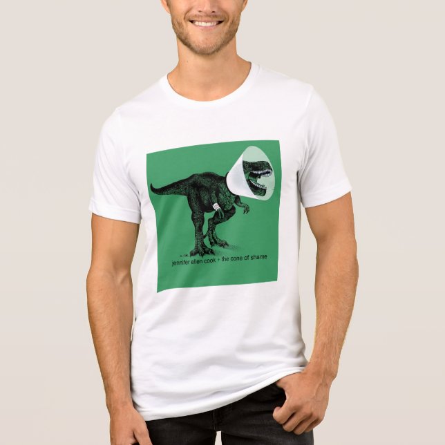 T Rex Cone of Shame    Jennifer ellen Cook Tri-Blend Shirt (Front)