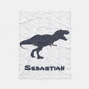 T-Rex Custom Name Fleece Blanket, Small