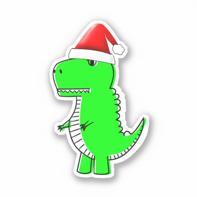 T Rex Cute Dino Santas Christmas Hat (Front)