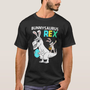 T Rex Dino Dabbing Rabbit Boys Girls Kid Easter Bu T-Shirt