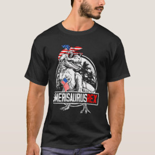T Rex Dinosaur 4th Of July Amerisaurus Patriotic K T-Shirt
