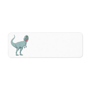 T-Rex Dinosaur Animation Return Address Label
