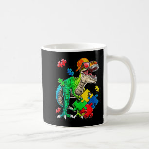 T Rex Dinosaur Autism Awareness Puzzle Piece Gifts Coffee Mug
