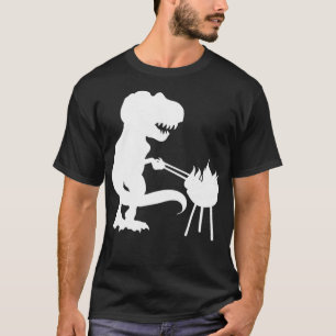 T Rex Dinosaur BBQ Grill  Daddysaurus Fathers T-Shirt