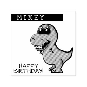 T Rex Dinosaur Birthday Party Self-inking Stamp