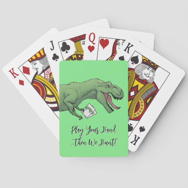 T-Rex Dinosaur Card Game Poker Playing Cards (Back)