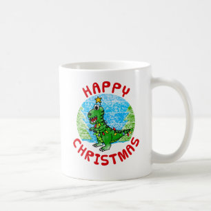 T-Rex Dinosaur Christmas Kids Funny Coffee Mug