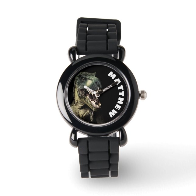 T-Rex Dinosaur Custom Name Watch (Front)