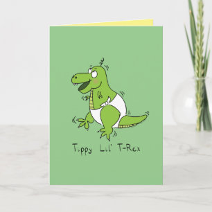 T-Rex Dinosaur Cute Baby Cartoon Card