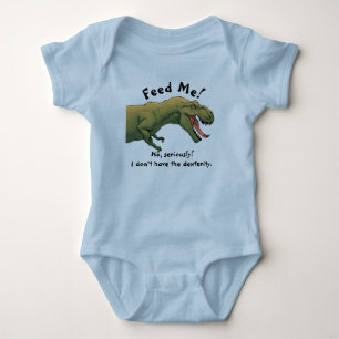 T-Rex Dinosaur Feed Me Baby Outfit One-Piece Bodysuit