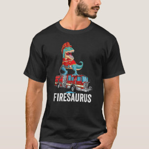 T Rex Dinosaur Firefighter Fireman Firefighting Fi T-Shirt