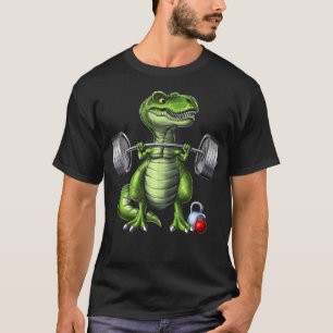 T-Rex Dinosaur Fitness Weightlifting Bodybuilding T-Shirt
