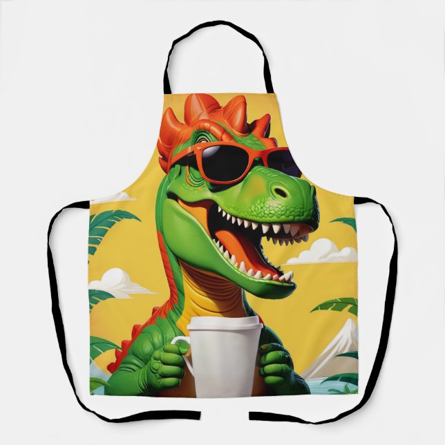 T-Rex Dinosaur Funny  Apron (Front)