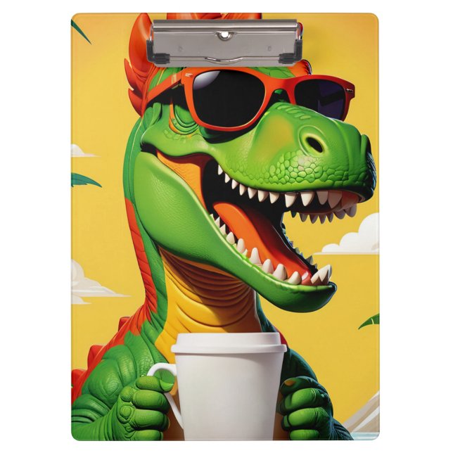 T-Rex Dinosaur Funny  Clipboard (Front)