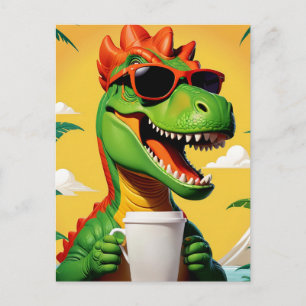 T-Rex Dinosaur Funny Postcard
