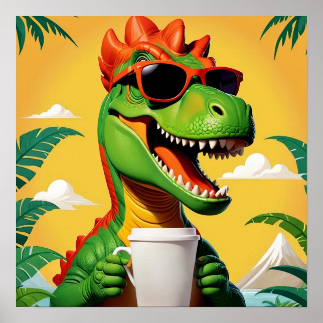 T-Rex Dinosaur Funny  Poster (Front)