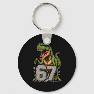 T-rex Dinosaur Funny Six Seven Meme Cool Tyrannosa Key Ring