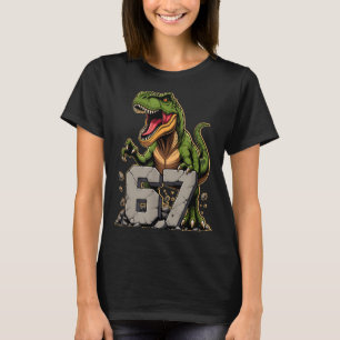 T-rex Dinosaur Funny Six Seven Meme Cool Tyrannosa T-Shirt