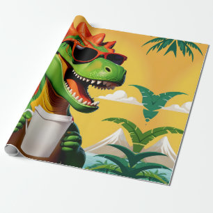 T-Rex Dinosaur Funny Wrapping Paper