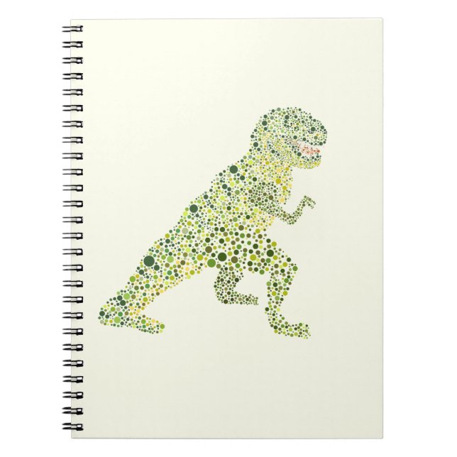 T-REX Dinosaur In Dots Notebook (Front)