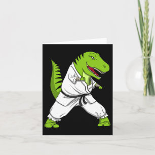 T-rex Dinosaur Karate Kickboxing Martial Arts Jiu- Card
