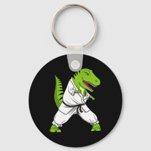 T-rex Dinosaur Karate Kickboxing Martial Arts Jiu- Key Ring