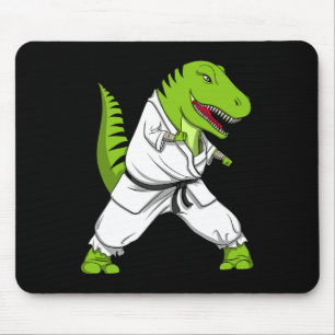 T-rex Dinosaur Karate Kickboxing Martial Arts Jiu- Mouse Pad