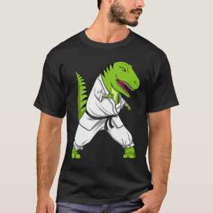 T-rex Dinosaur Karate Kickboxing Martial Arts Jiu- T-Shirt