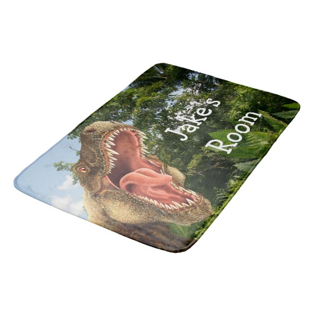 T-Rex Dinosaur Kid's Bedroom Rug or Mat (Angled)