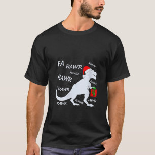 T rex Dinosaur Lover Xmas Lights Santa Dinosaur Ch T-Shirt