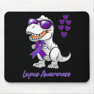 T-rex Dinosaur Lupus Awareness Day Dino Toddlers Mouse Pad