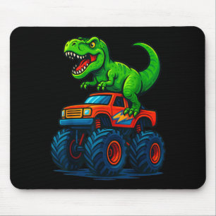 T-Rex Dinosaur Monster Truck Boys Birthday School Mouse Pad