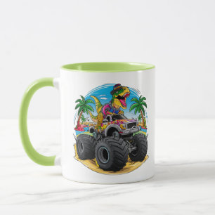 T-Rex Dinosaur Monster Truck Mug