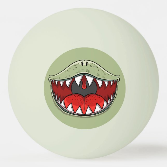 T-rex Dinosaur Mouth Kids Cartoon Ping Pong Ball (Front)