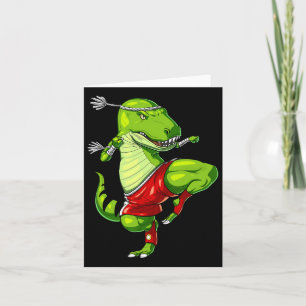 T-rex Dinosaur Muay Thai Boxing Karate Martial Art Card