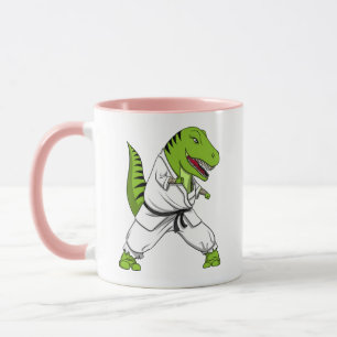 T-Rex Dinosaur Ninja Martial Arts Karate Mug