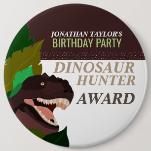 T Rex Dinosaur Party Children's Birthday 6 Cm Round Badge