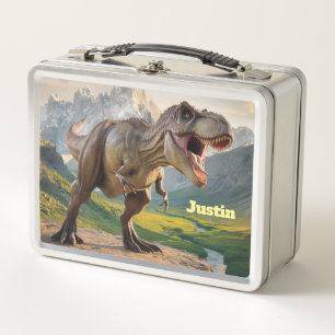 T-Rex Dinosaur Personalised Metal Lunch Box