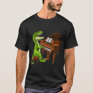 T-Rex Dinosaur Pianist T-Shirt