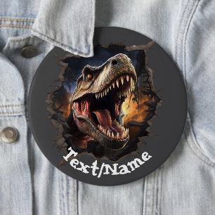 T Rex Dinosaur Pinback Button