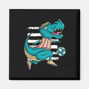 T-rex Dinosaur Plays Soccer - Trex Design  Magnet