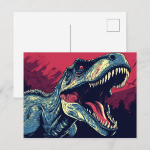 T-Rex dinosaur reptile Postcard