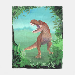 T-Rex Dinosaur Roar Fleece Blanket