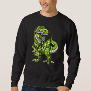 T Rex Dinosaur Robot Futuristic Science Fiction Bo Sweatshirt