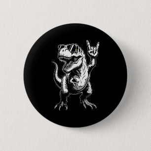 T-rex Dinosaur Rock Music Funny Music Men Woman Ki 6 Cm Round Badge